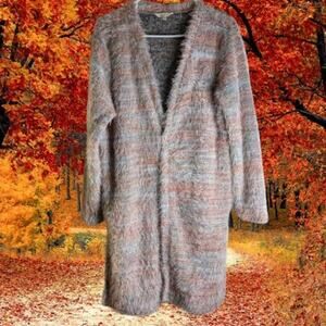 Candies Large long sleeve multi color open front sweater. Fall/winter casual.
